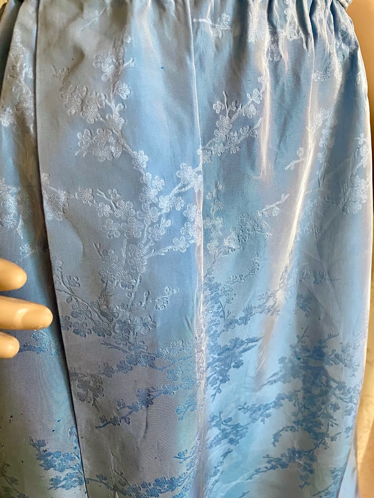 1960s Vintage Satin Damask, Sleeveless Sheath, Wiggle Dress, Size Small