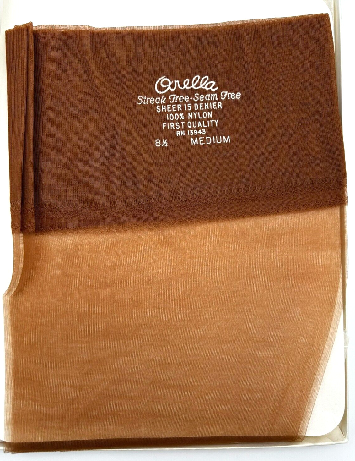 Vintage Orella 215 M Sunglow 8 1/2 Shree Stockings Streak & Seam Free