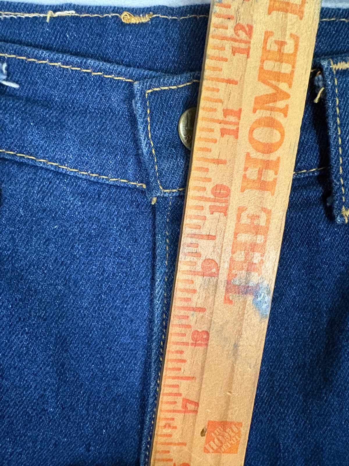 Vtg 70s Lee Riders Sanforized Union Made Usa Jeans Womens 0 (24Wx34L) Indigo