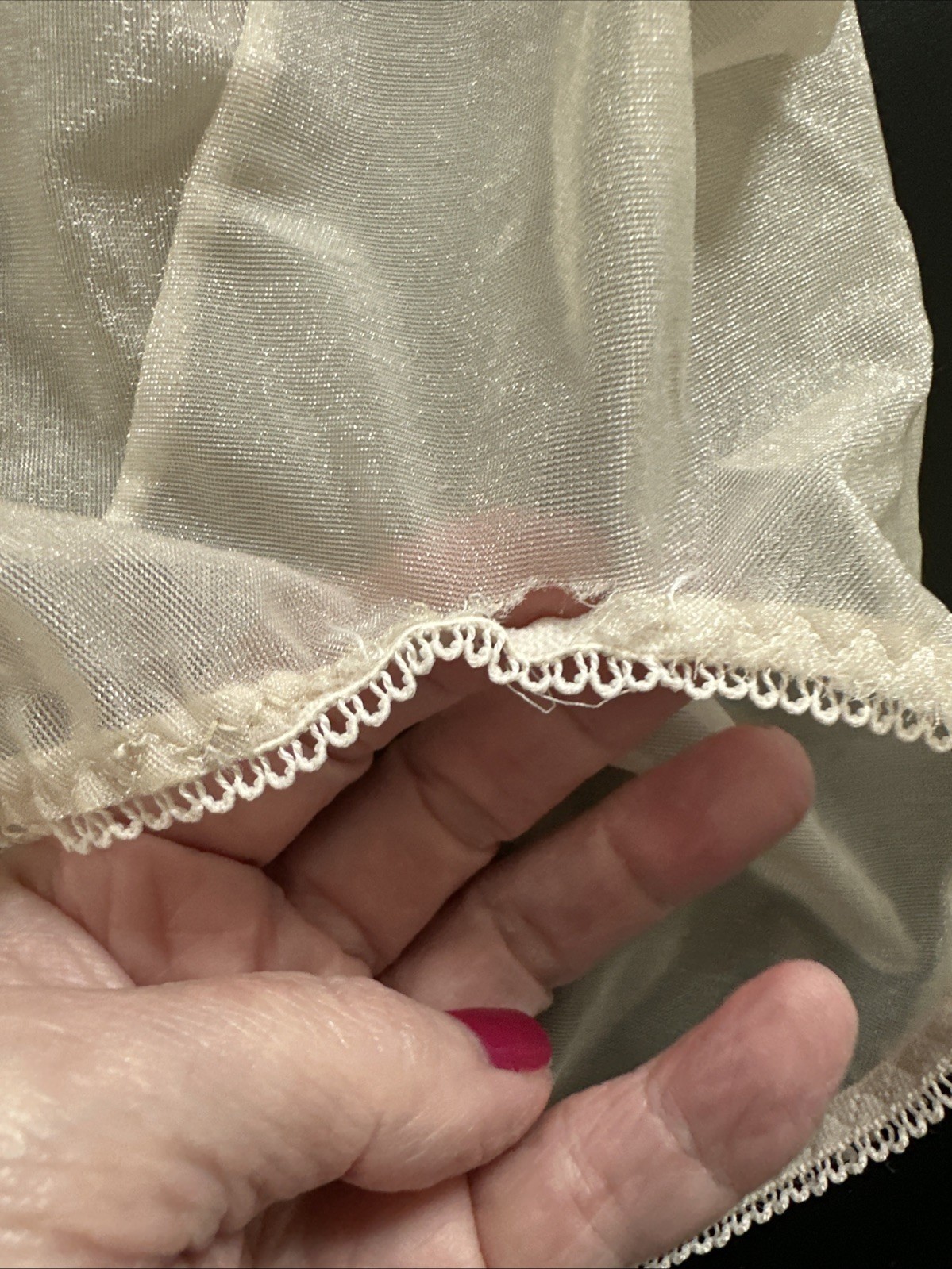 Vtg Bodysuit Lingerie Sheer Buff No Tag Flaws See Photos Women’s Shaper