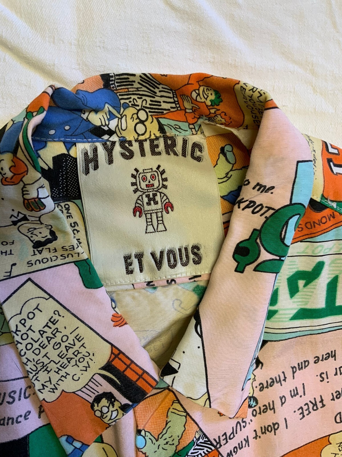 1980’s Hysteric Et Vous Comic Rayon Blouse made in France