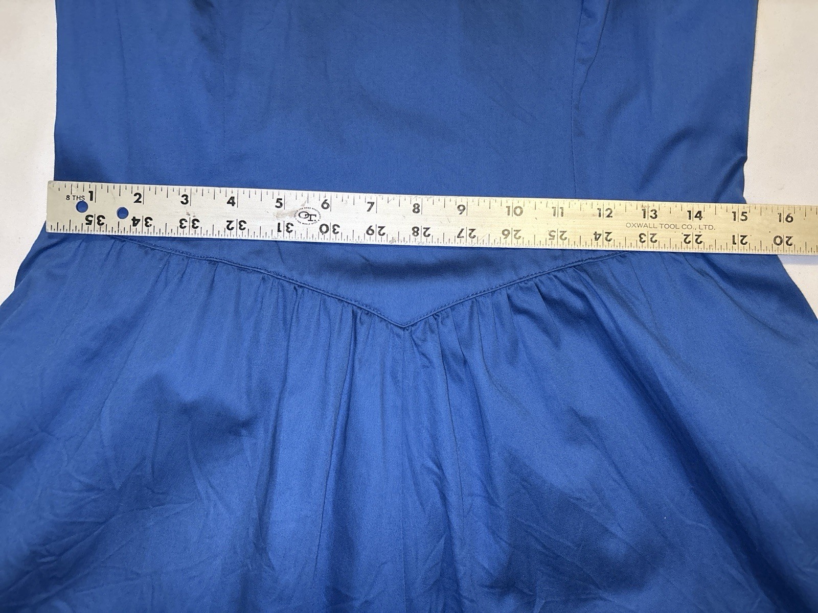 Vintage Lanz Originals Dress Women’s S/M Royal Blue Cottagecore Cut Tag Flaw