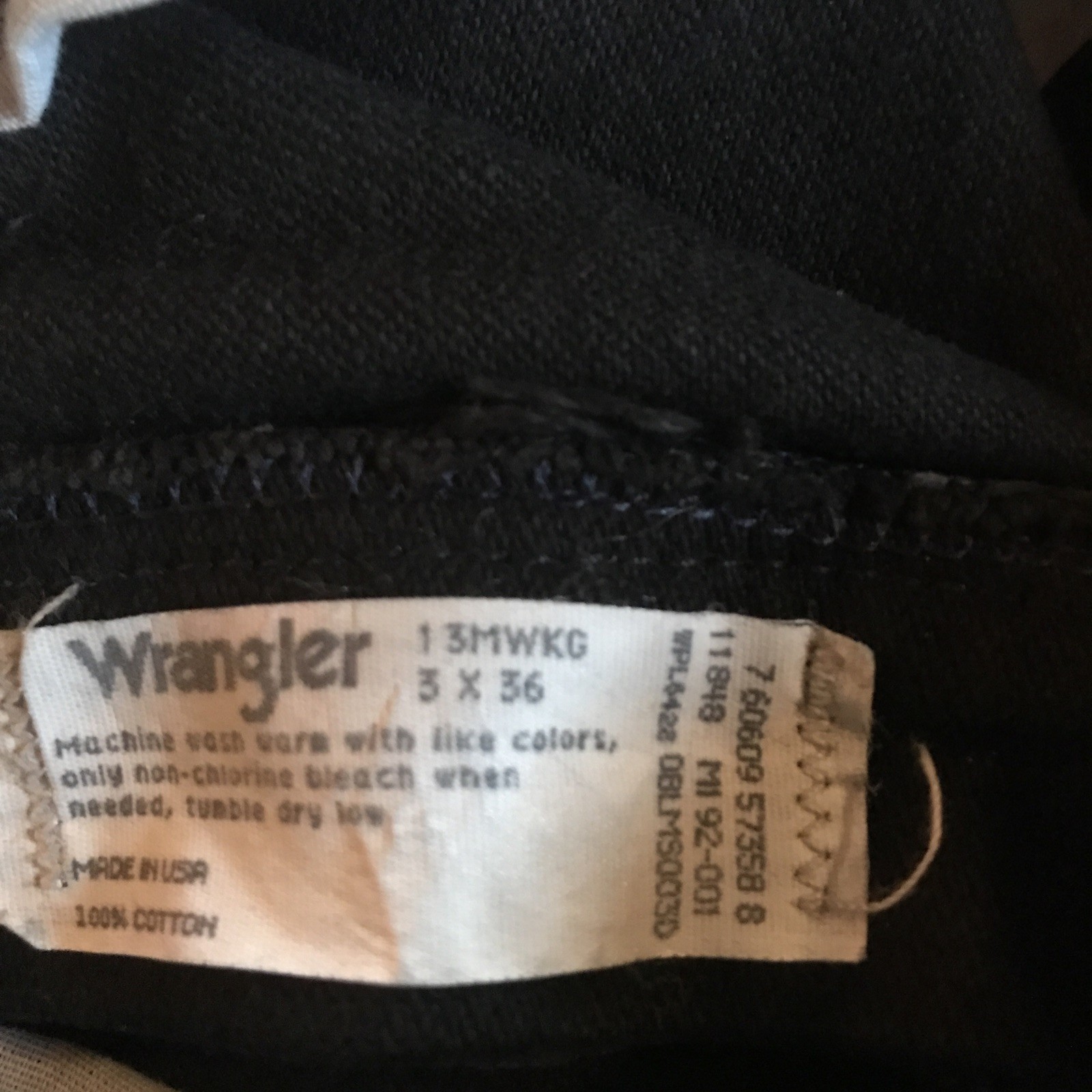 VTG NWt Wrangler Cowboy Cut 3 X 36 Black MADE IN USA 3mwkg Cotton