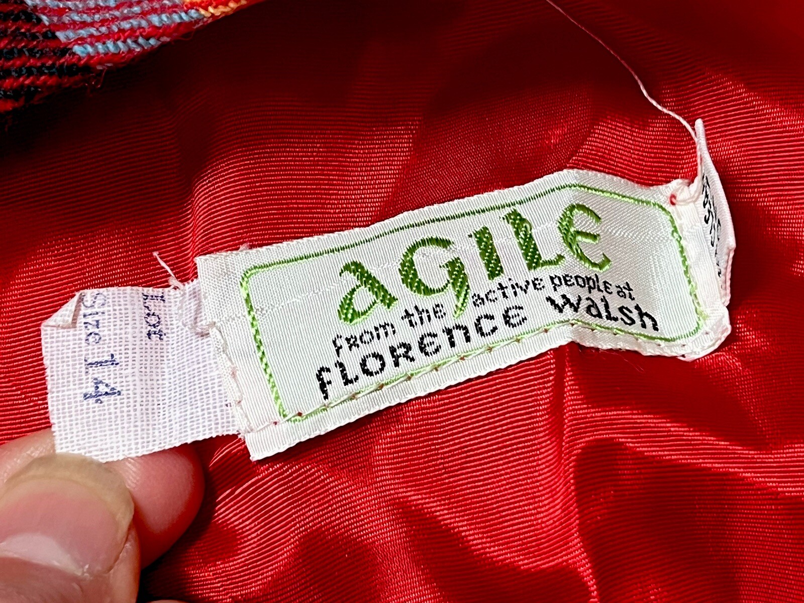 Vintage Agile Florence Walsh Wool Long Maxi Side Slits Belted Dress Sz 14