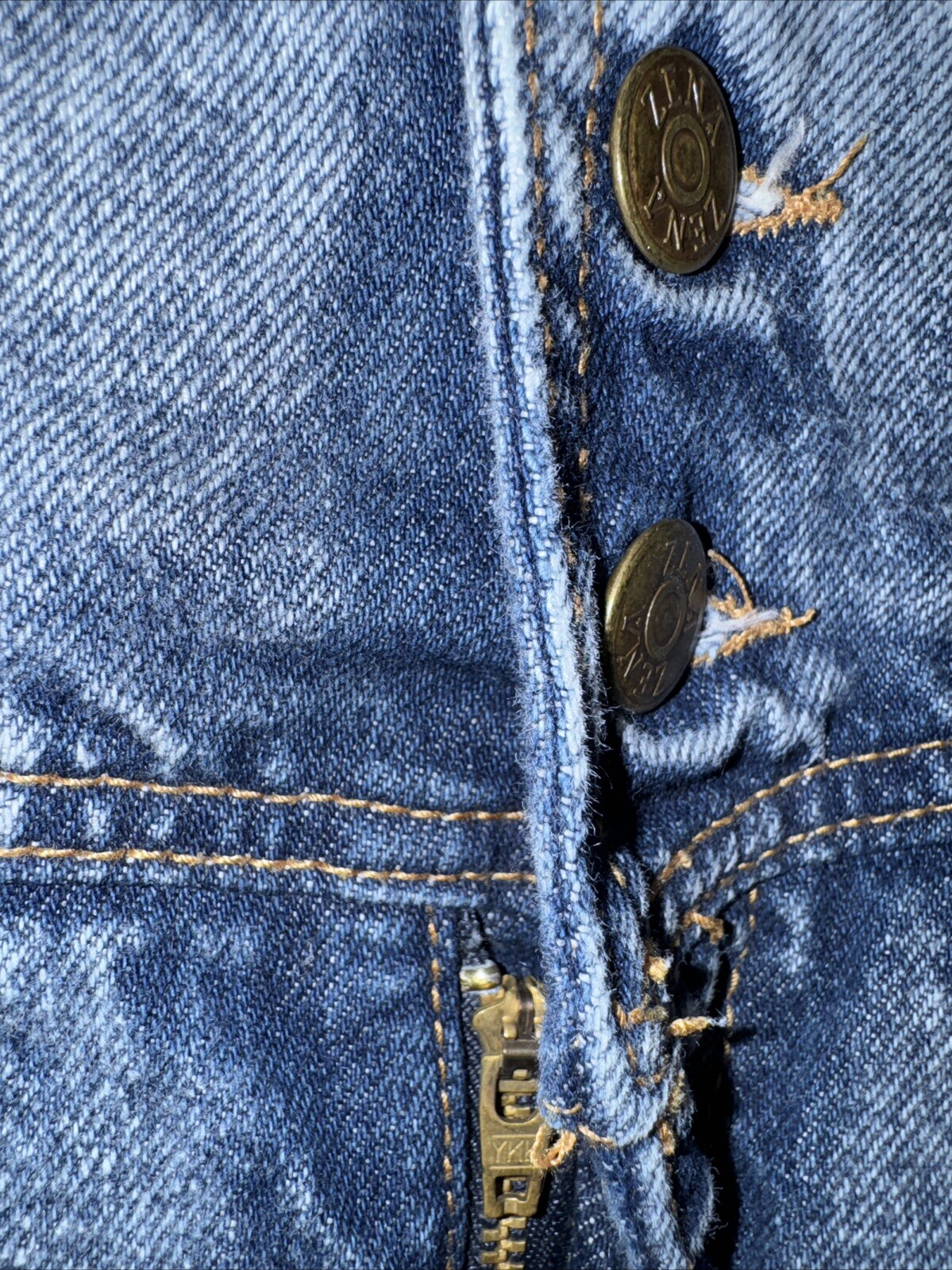 30 X 30 Size 12, Empire Waist Baggy Disco Skater Jeans 1980 ZENA Acid Wash