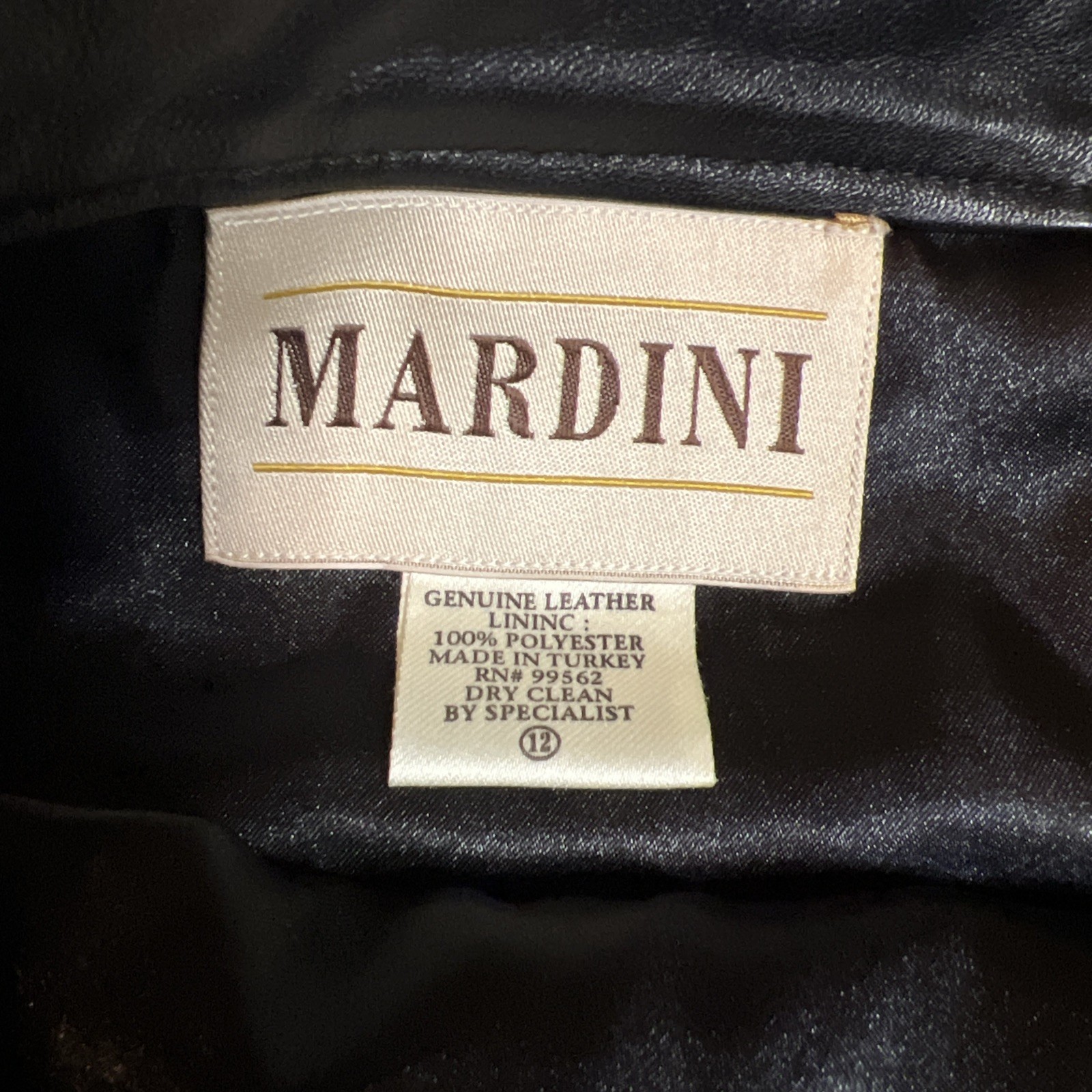 MARDINI Black REAL Leather Lined Pencil Skirt NWT Pinup Retro Goth Vintage
