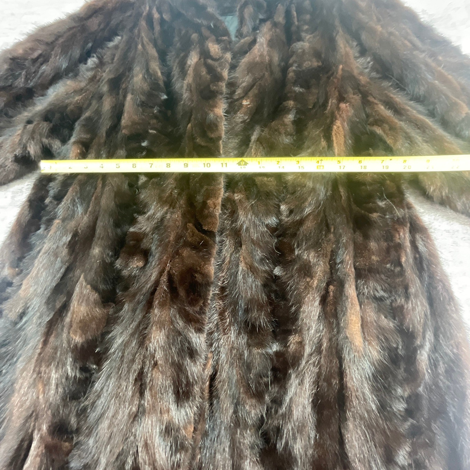 Vtg Home Made Womens L Full Length Mink Fur Coat Brown Glam Mob Wife Luxury