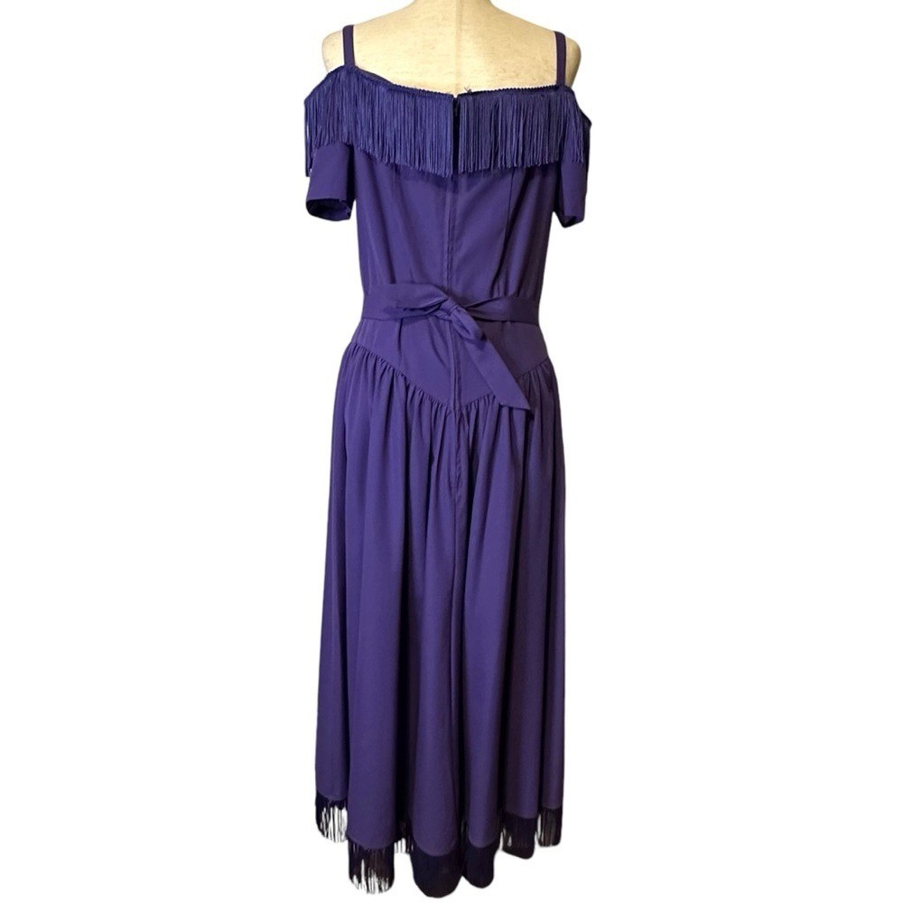 Western Collection USA Vintage Rodeo Cowgirl Musical Theatre Maxi Dress Fringe M