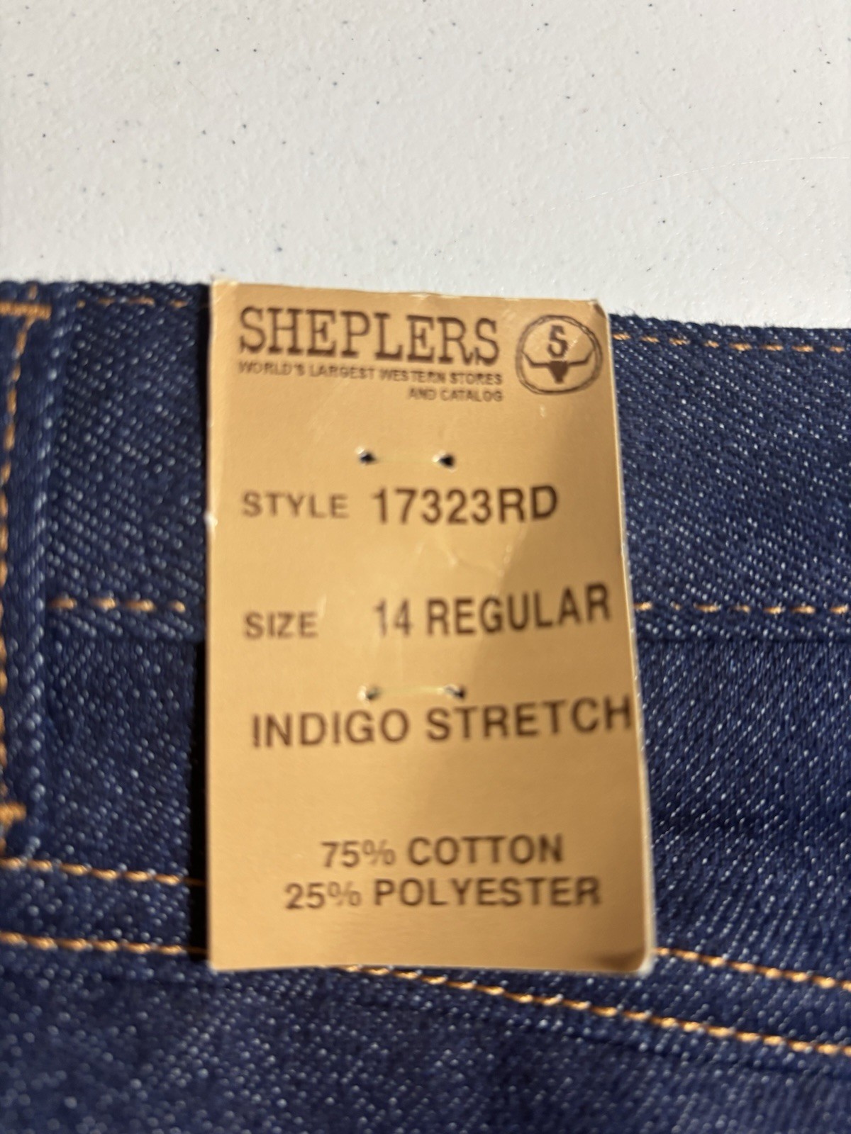NWT vtg Sheplers Jeans womens Size 14 (32×33″) western Cowgirl rodeo barebottom