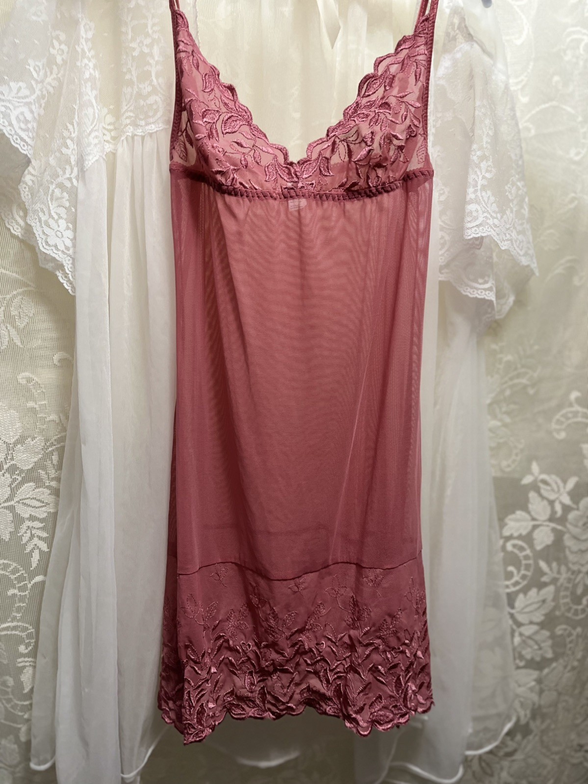 Chiffon Brandywine Nightgown Sheer Babydoll Lingerie