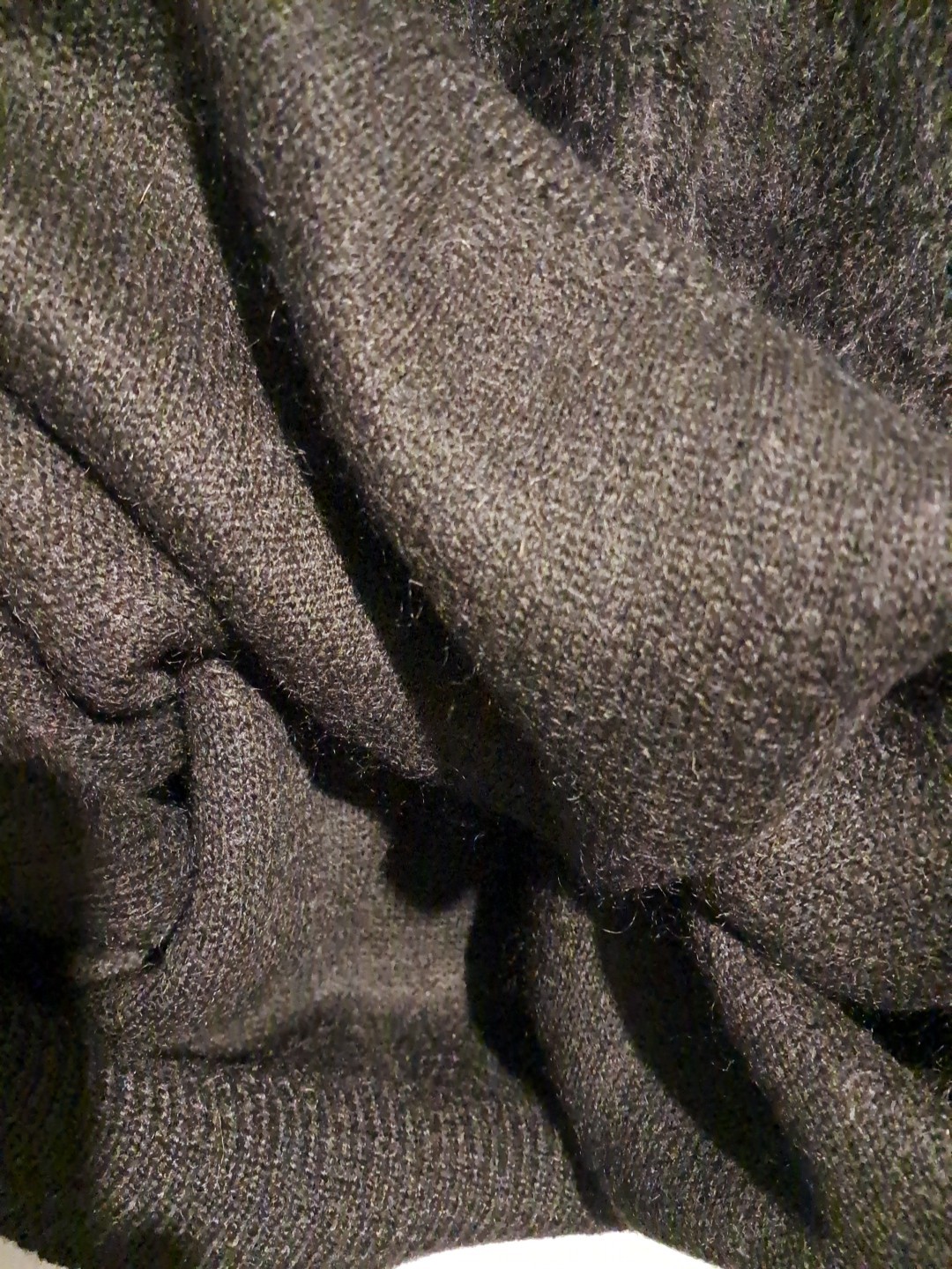 Vtg. Gianni Versace Black Fuzzy Sweater-Mohair, Lana Wool-Italy