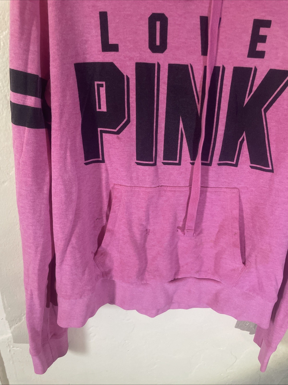 Vintage Y2K Victoria’s Secret Pink zip hoodie jacket size M Well Loved