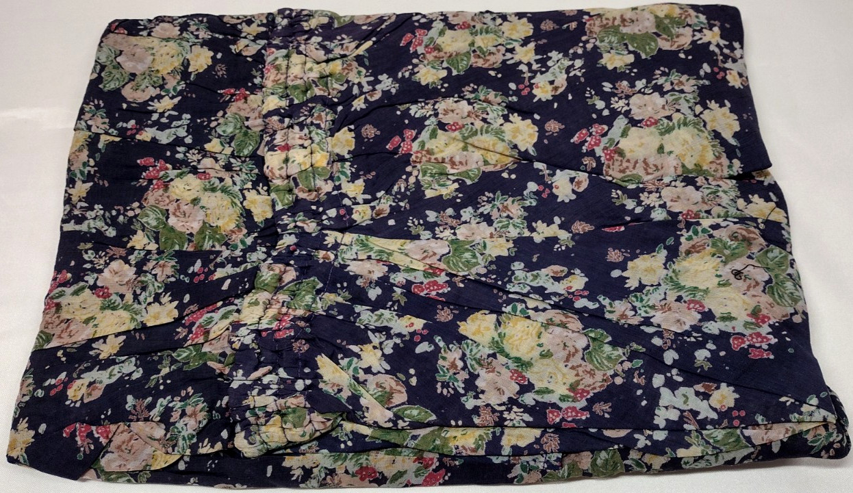 1990s Sundress Dress Midi Open Back Blue Floral Sheer Cotton – 1930s Influence