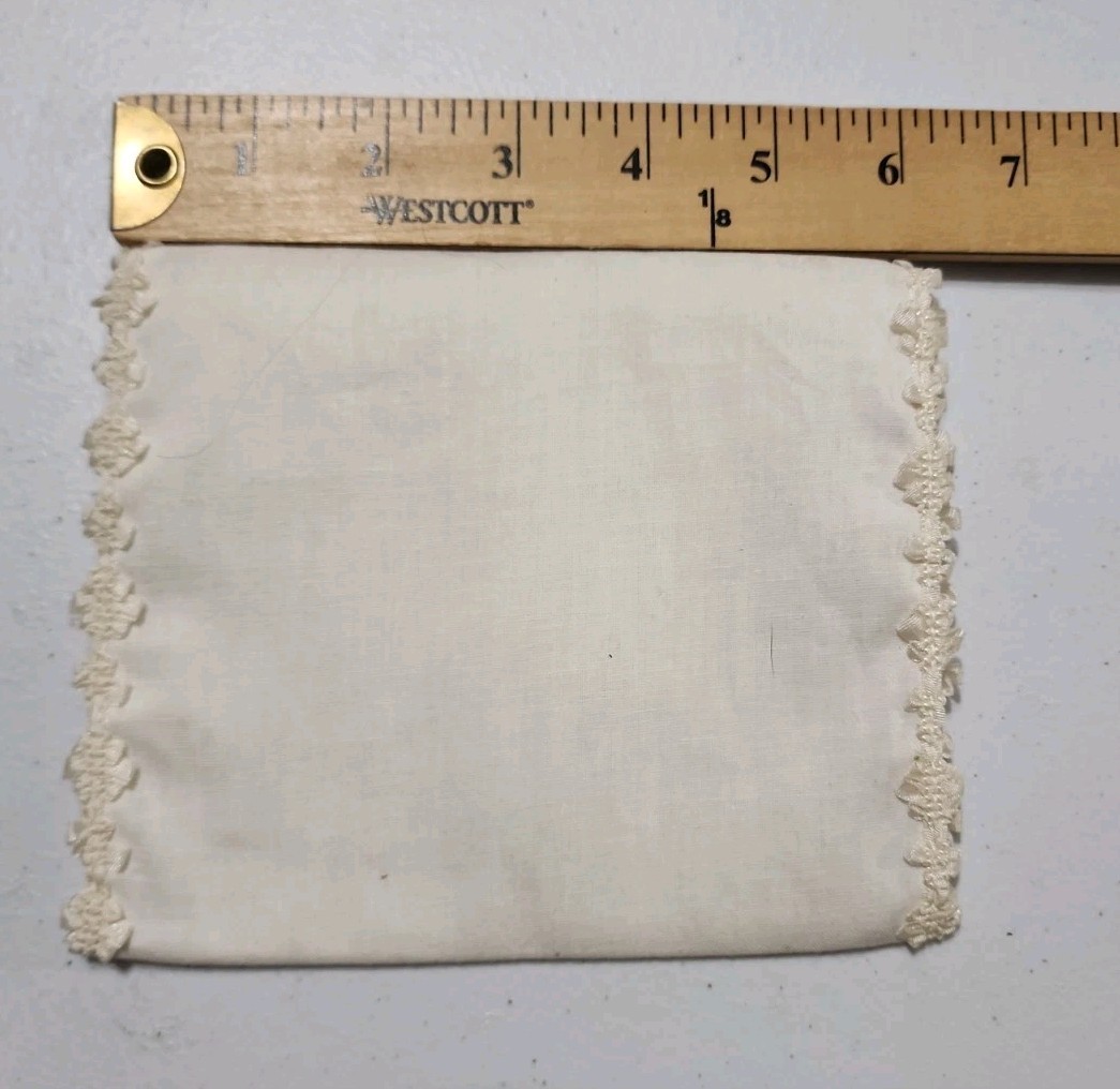 Antique 1920’s Linen Lingerie Hankie bag With Floral Applique Beads, Envelope