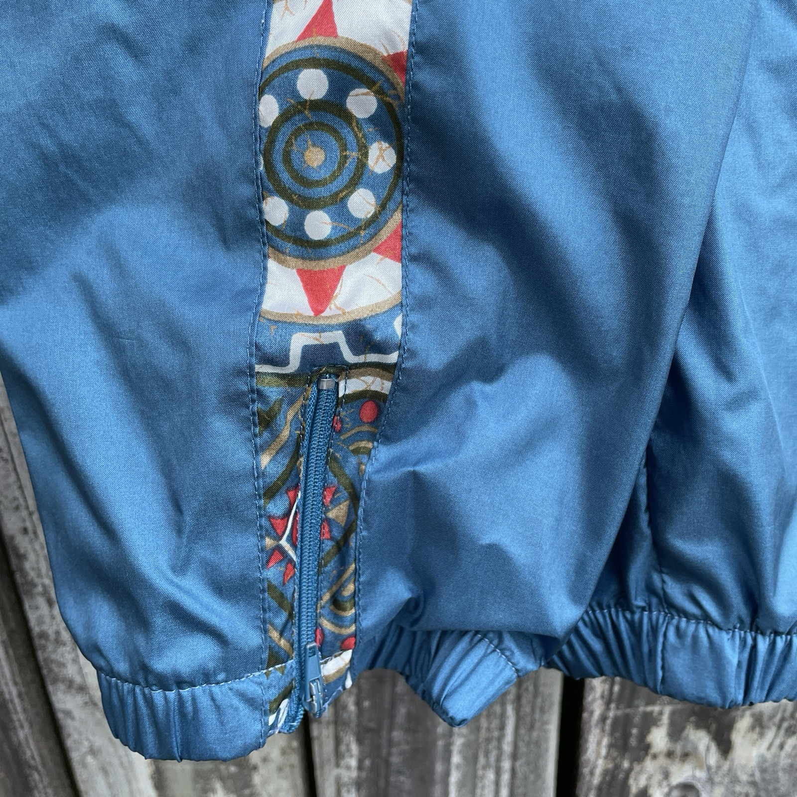 VTG 90s Windbreaker Jacket & Pants Teal Multi Color Trim Size Woman’s M