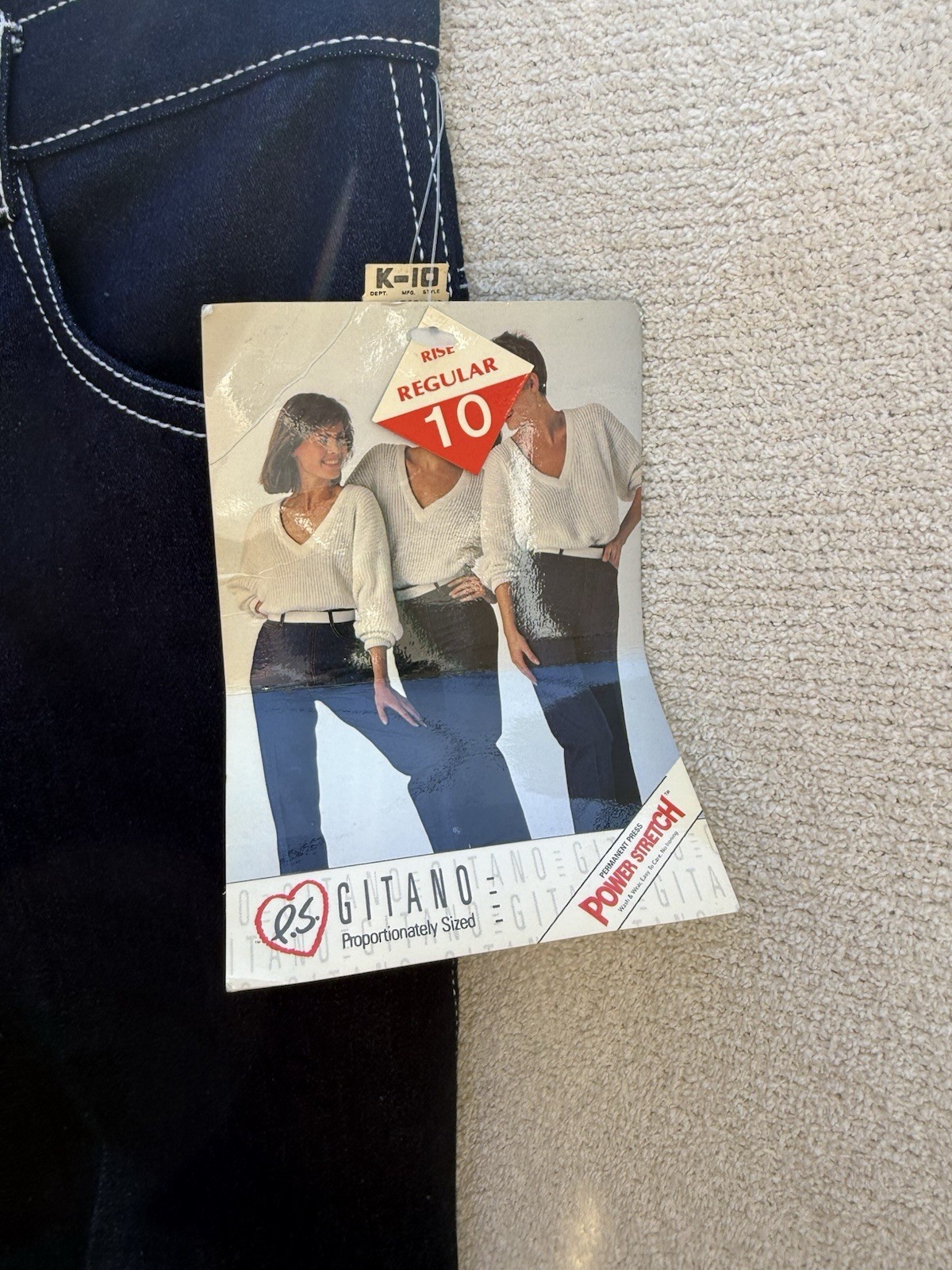 VTG Gitano PS Jeans Womens 10 NOS Dark Wash Straight Leg Jeans 28×31 Deadstock