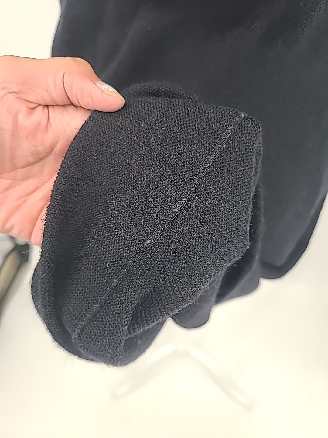 Vintage Early 50s Kimberly Knit Dress, Black Mohair And Virgin Wool Large Retro