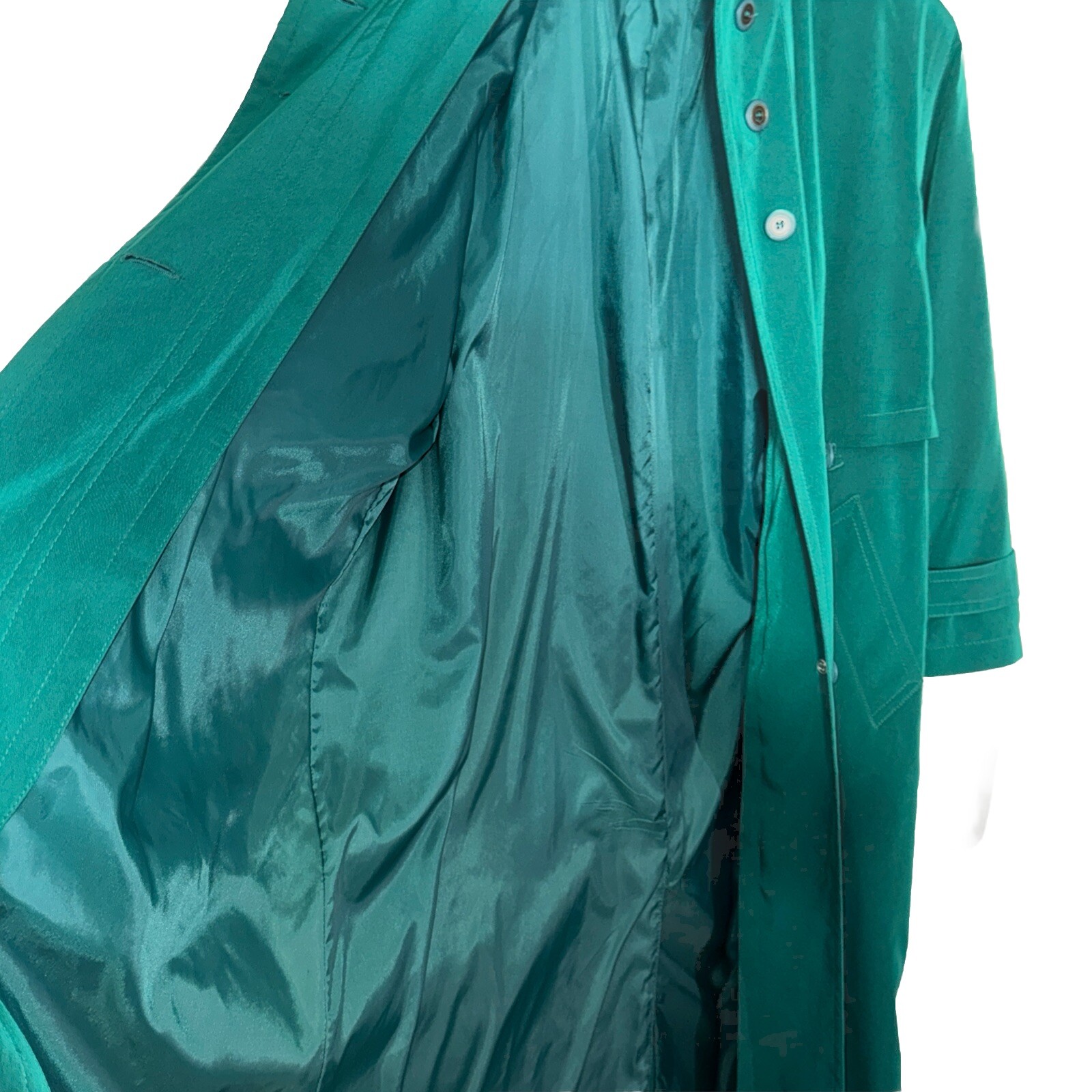 Vintage Misty Harbor Rare Made In Russia Trench Coat Woman Sz 14 Full Zip Liner
