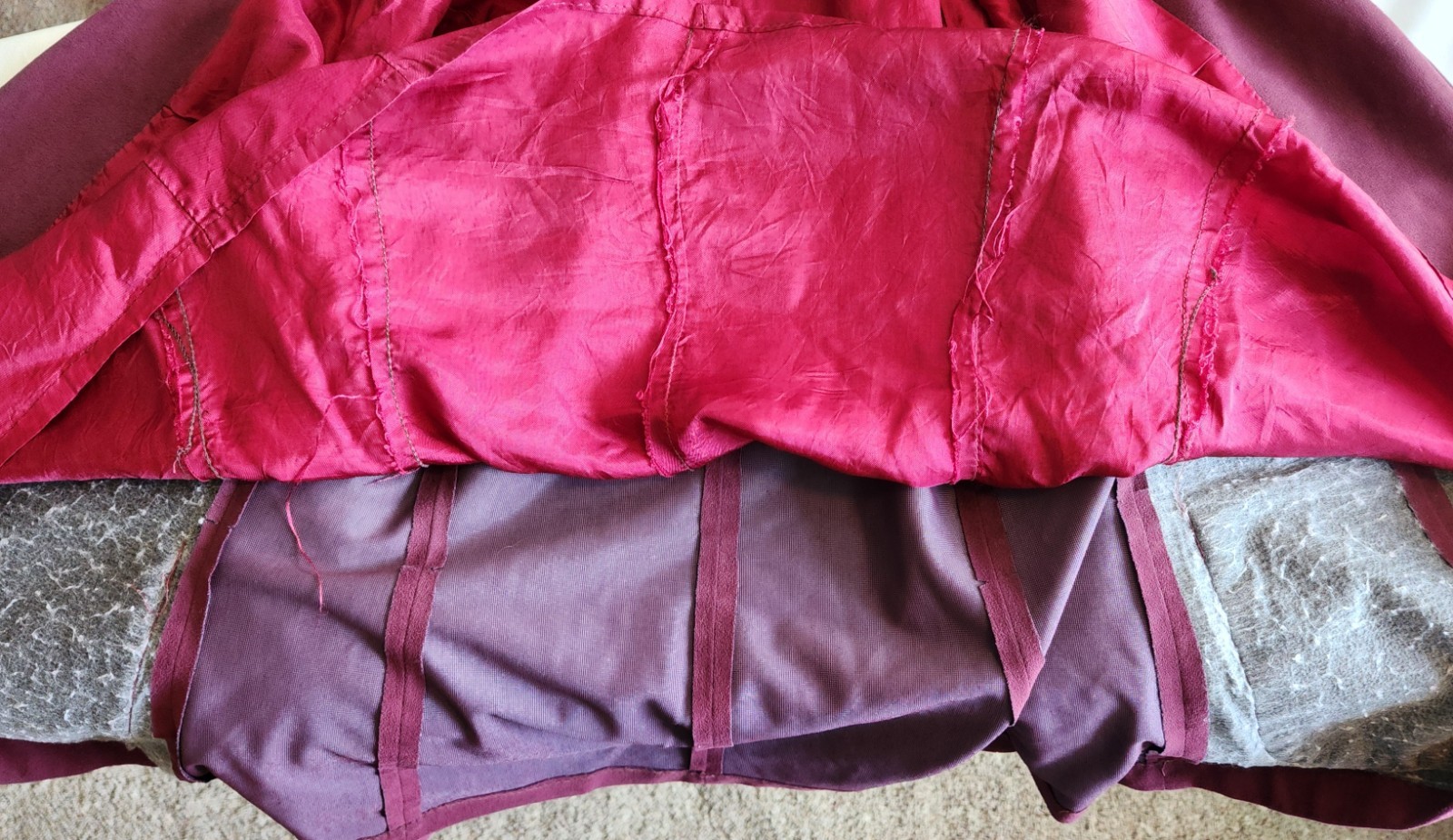 Vtg 70s Sears Place De La Mode The Fashion Place Burgundy Blazer Womens Med