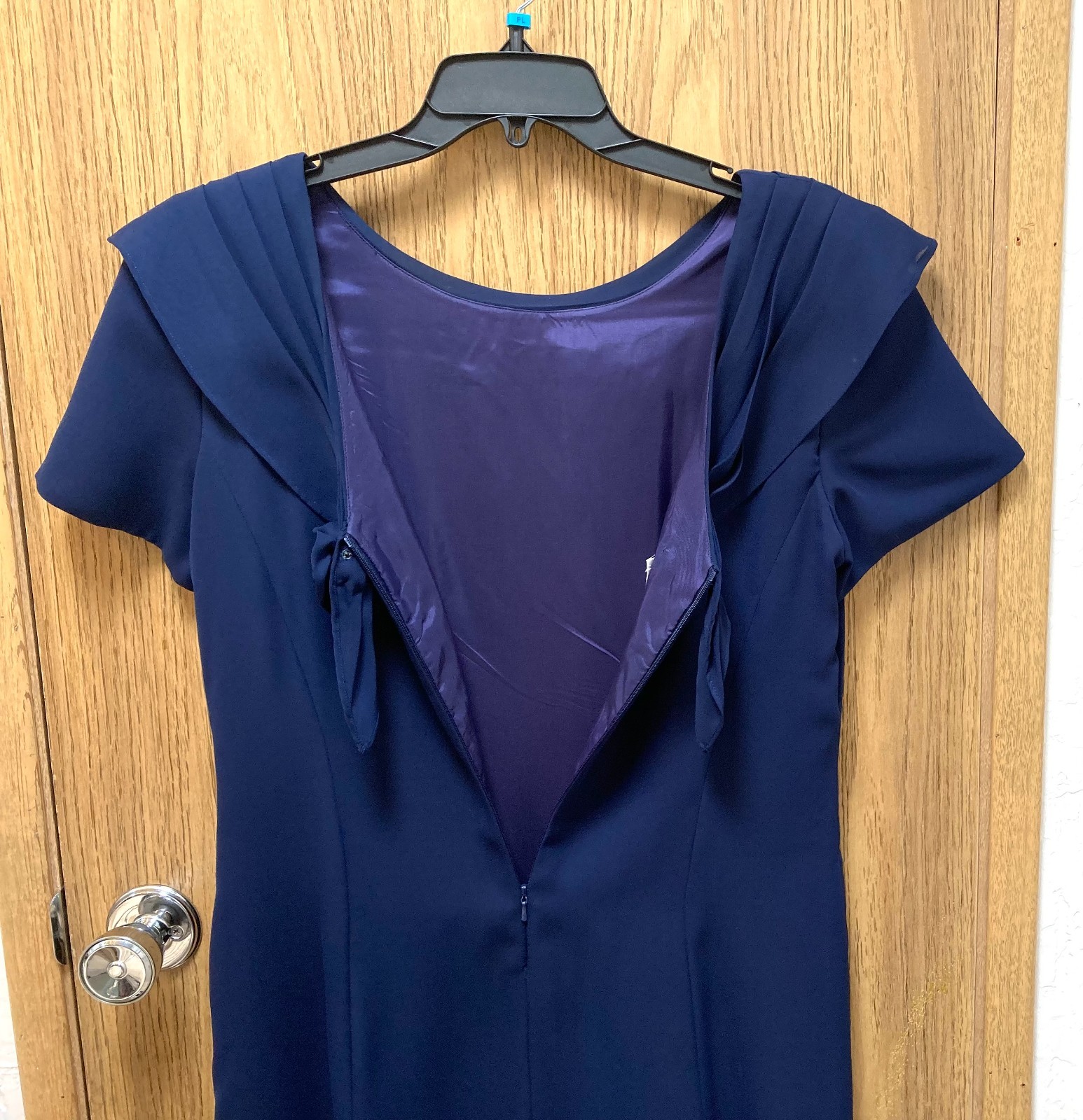 Vintage Depeche Mode by Yves Cossette 1940s Style Swing Dress Size 12 Navy Blue