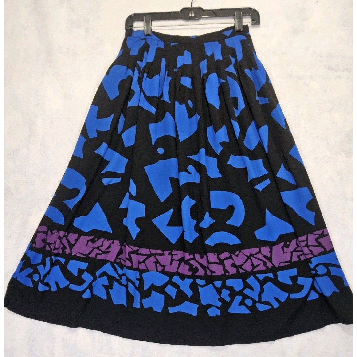 Vtg Jones New York Skirt Sz 6 8 Abstract Midi New Wave Dopamine Artsy Kitsch
