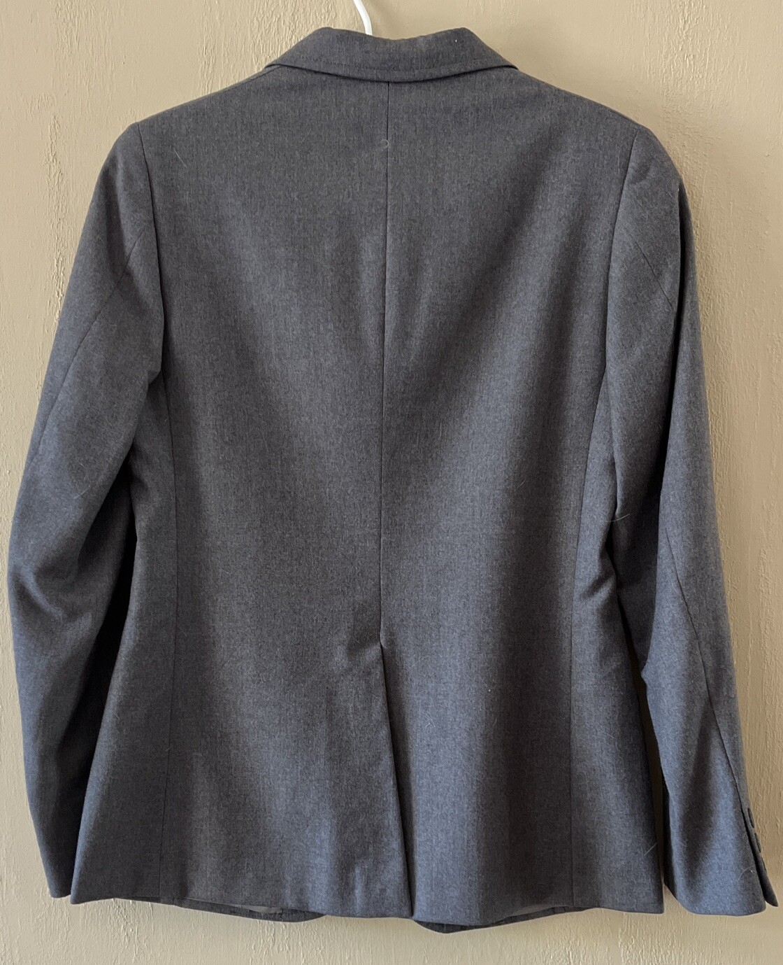 Vintage Charcoal Gray 100% Wool Skirt Suit Fully Lined Size 8 Circa 1980