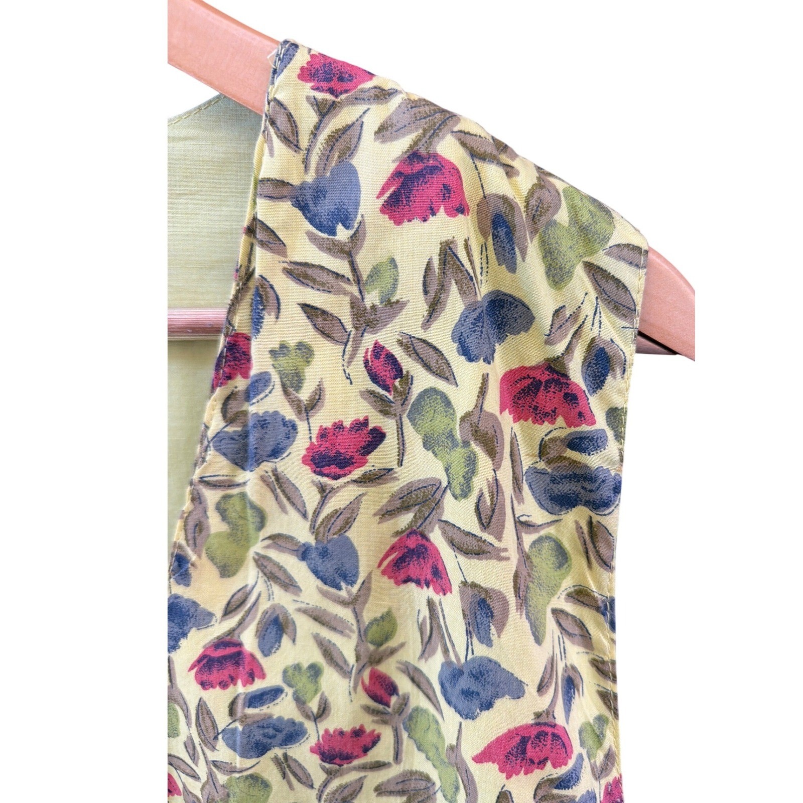 Vintage Anyway Floral Button Down Vest Cottagecore Grandma Core Art Teacher XL