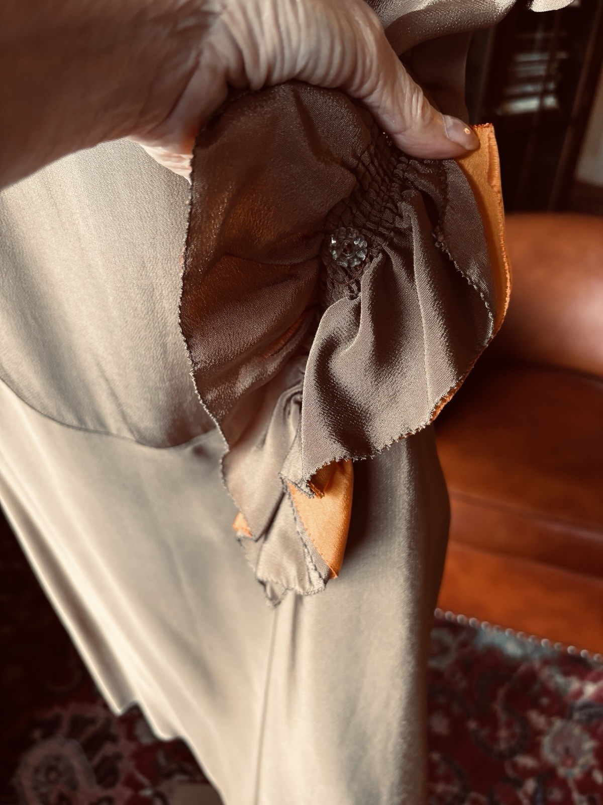 Antique Late 1920’s Early 1930s Vintage Drop Waist Dr