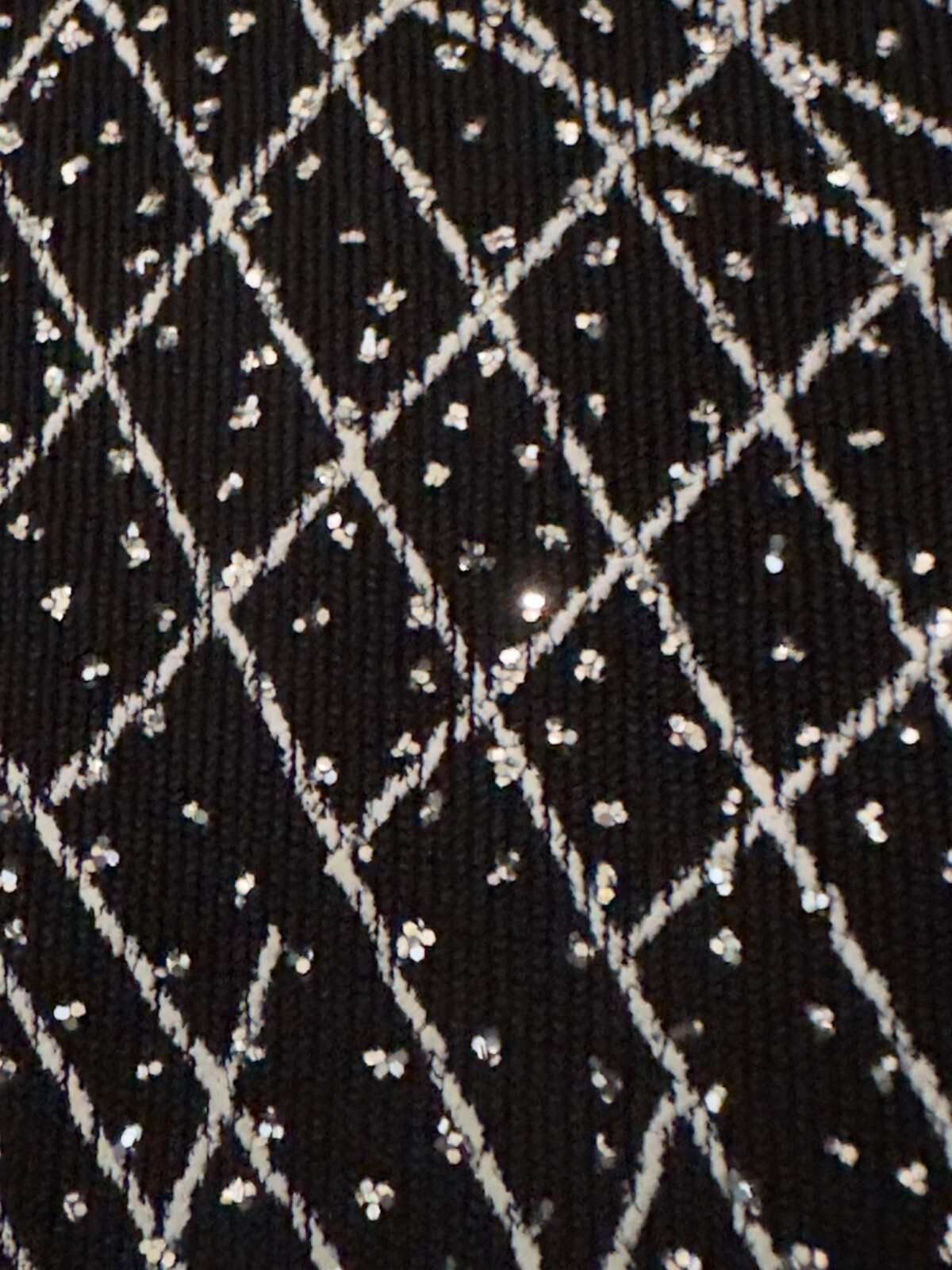 Vintage T & Company Glittery Top Size M, Silver and Black Glittery Top, 90’s