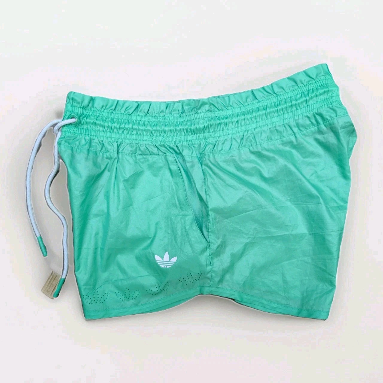 Adidas Glanz Shorts Running Womens Gym Running Sprinter 34 Retro Green Casual