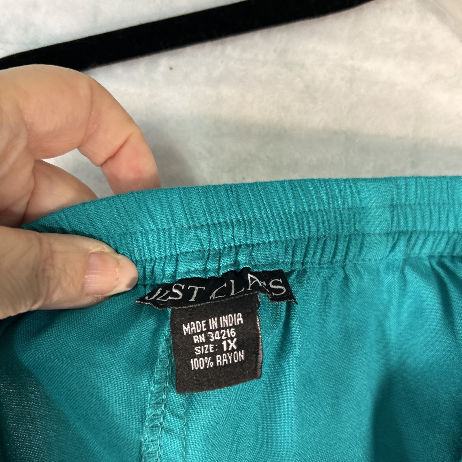 JUST CLASS Womens Boho 2 Pc Set Turquoise Maxi 1990s Top 1xl Skirt XL