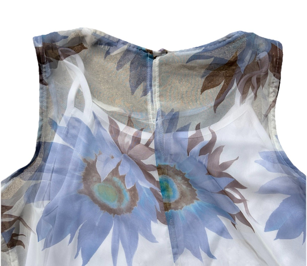 HANA 90s Blue Floral Mini Dress Size Small* Y2K Made in USA