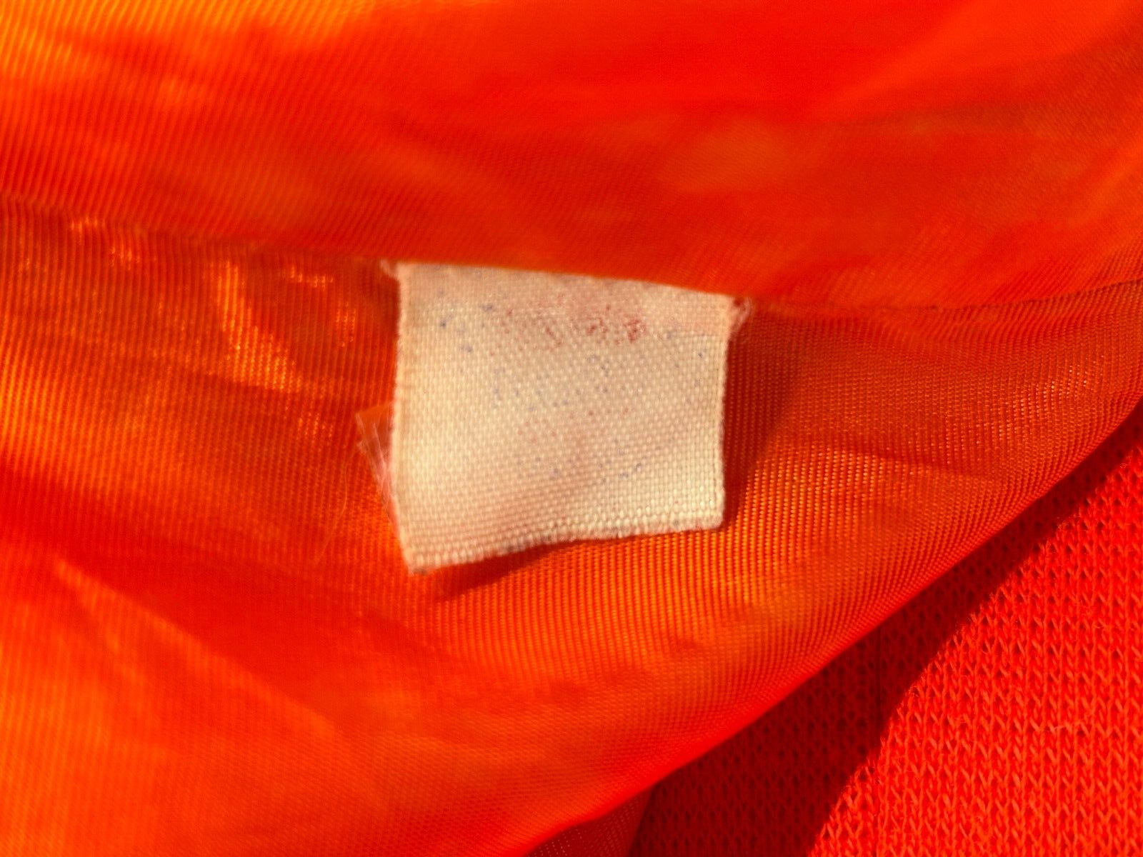 Vintage 1974-95 Womens Coat Size L-XL Orange Double Knit Buttons Tie Back Pleat