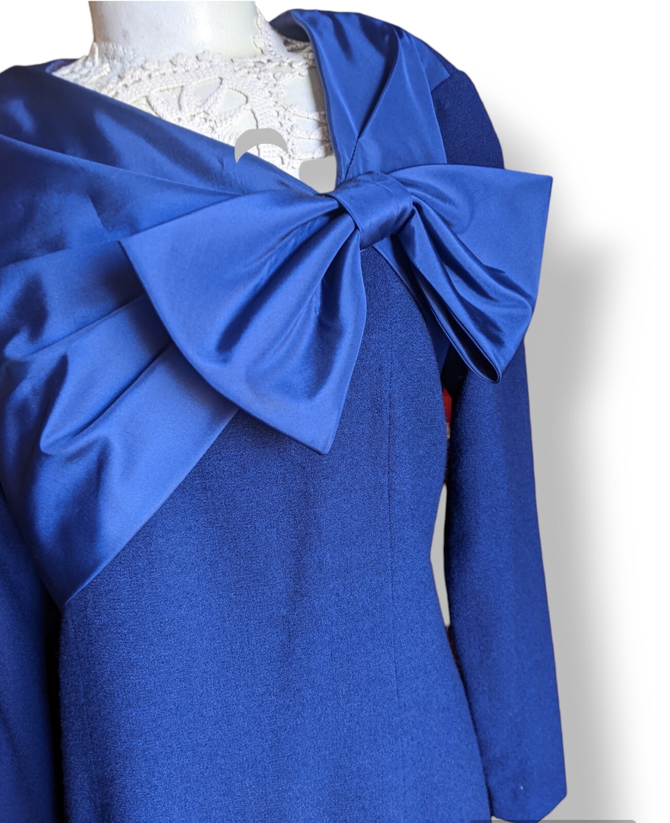 VTG 1960-70 Electric Blue Taffeta Bow Jay Anderson POSH NEIMAN MARCUS Dress 12