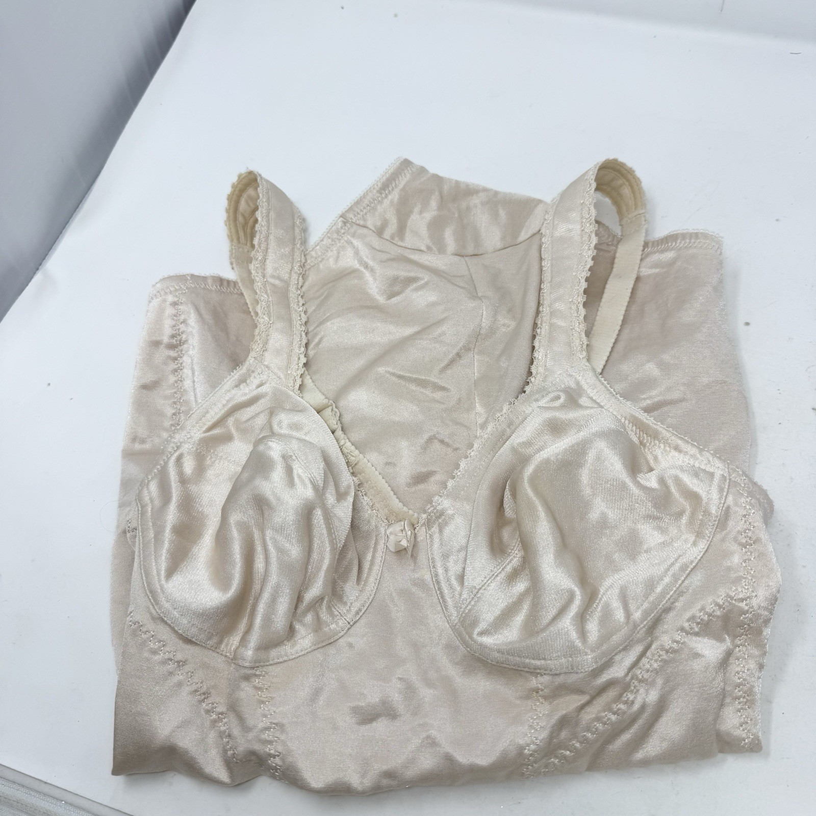VTG Flexees Shaping Bodysuit Sz 36C Nylon & Lycra Girdle Nude Shaper 6866