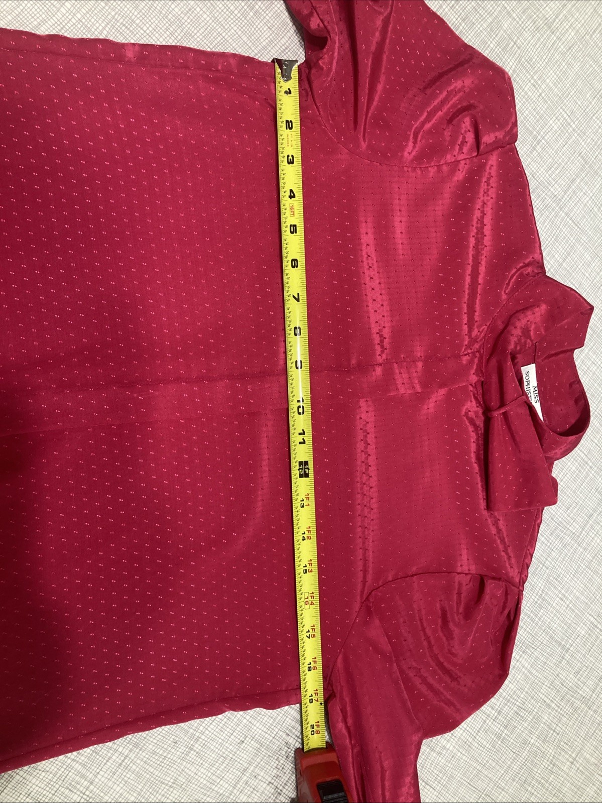 VTG 80s Miss Sophisticates Pendleton Hot Pink Pussybow Secretary Blouse 7/8 XS/S