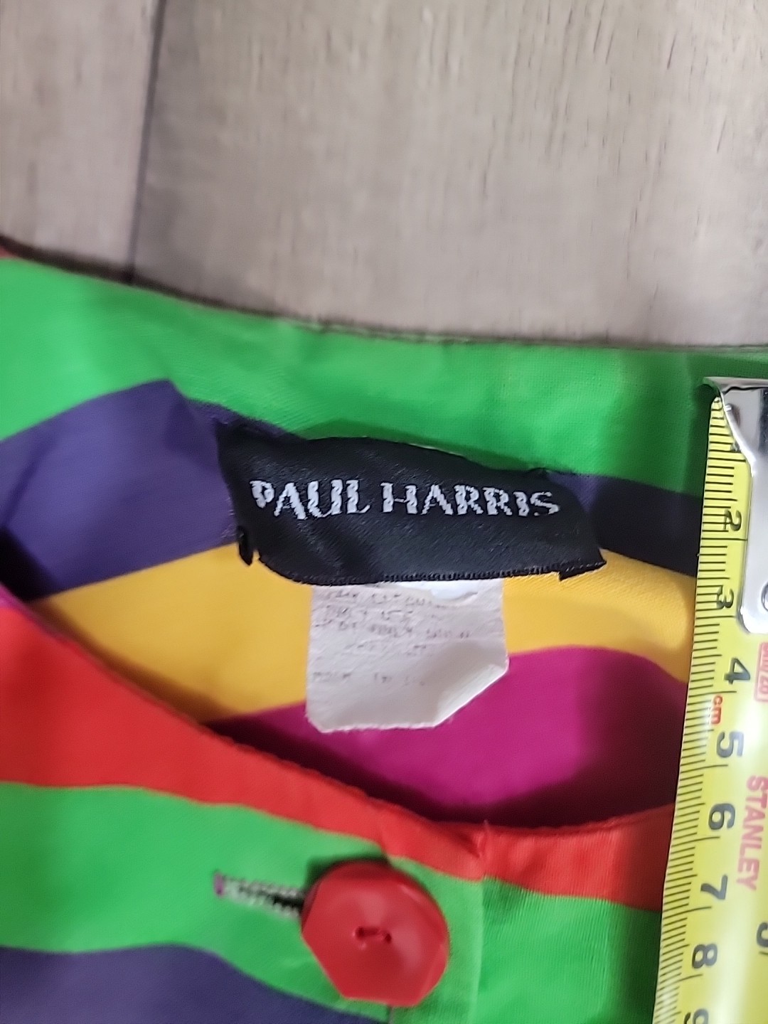 VTG’80 Paul Harris Rainbow Stripe Bodycon Cotton Wiggle Dress