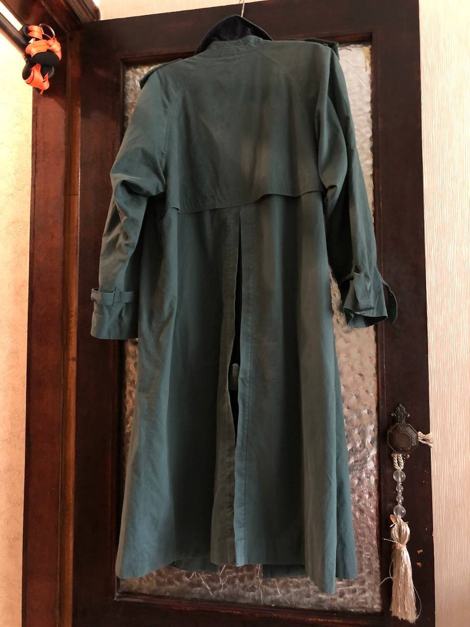 Vtg 1988 Burberrys Balmacaan Coat Emerald Green England Mens 40 Ex Long / Unisex