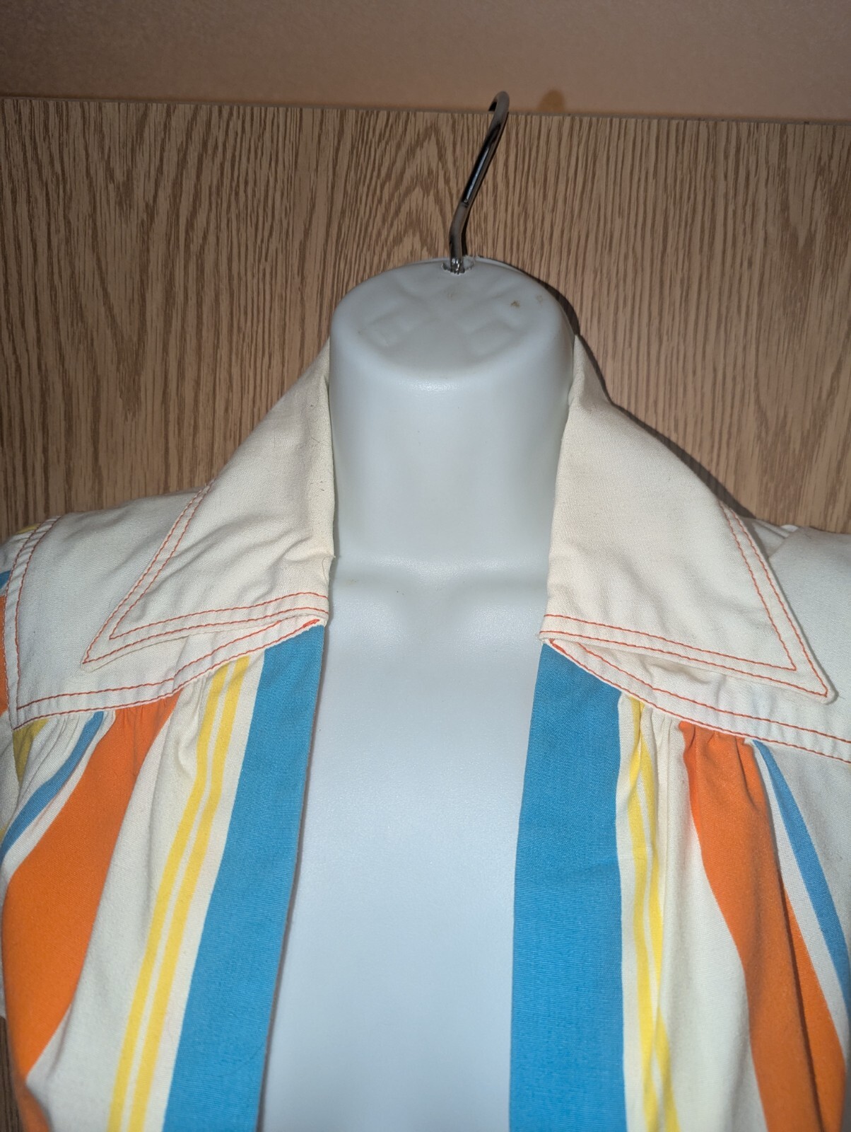 Vintage 70s The Strawberry Plant Dorothy Schoelen Striped Collared Shirt