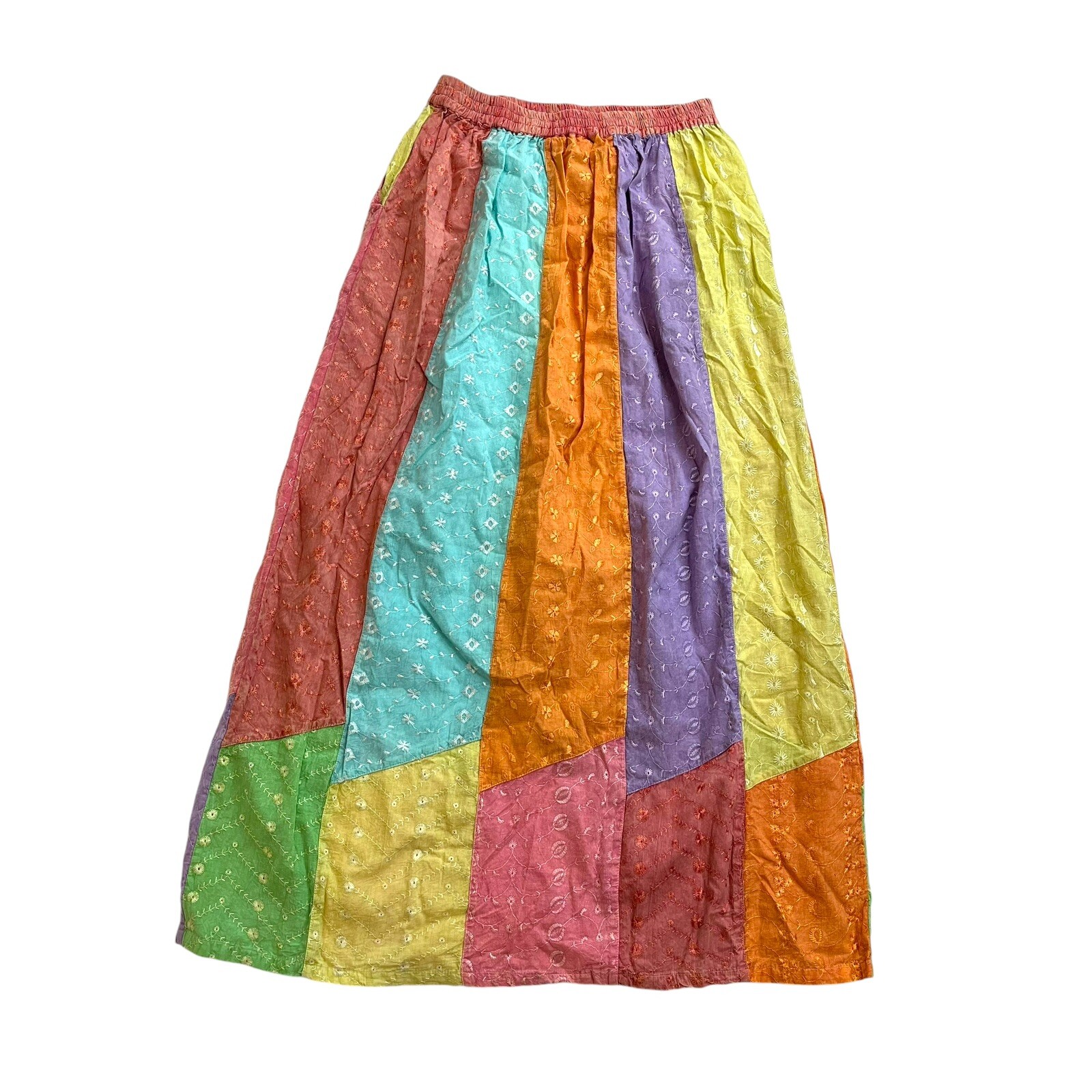 Vintage Sacred Threads Patchwork Embroidery Floral Patchwork Skirt Deadstock NWT