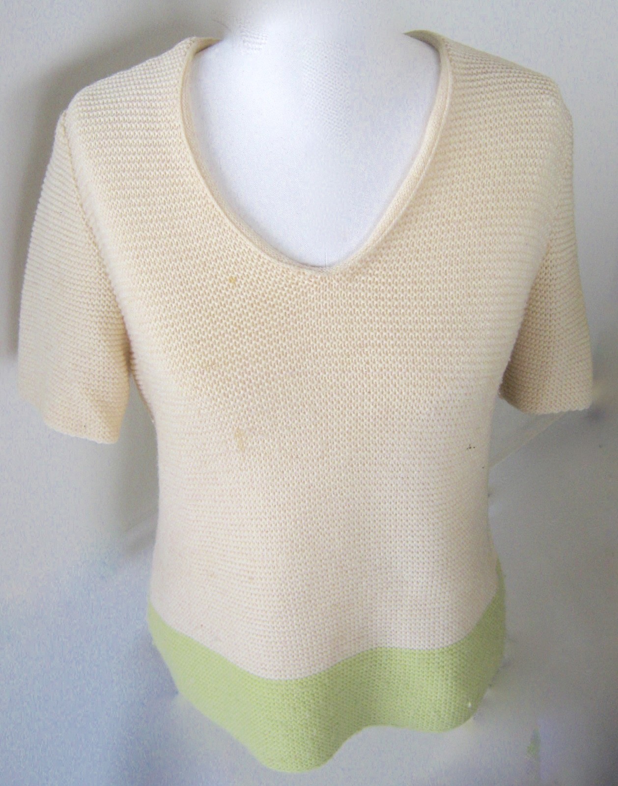 Vintage Knit Short Sleeve Top by Yvonne of Beverly Hills Size Large