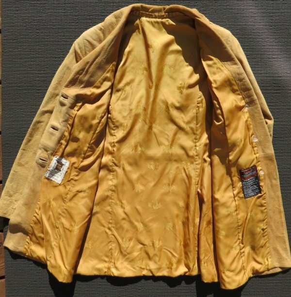 Vtg 60s 70s Women’s Brown New Zealand Lamb Leather Long Jacket Coat size M