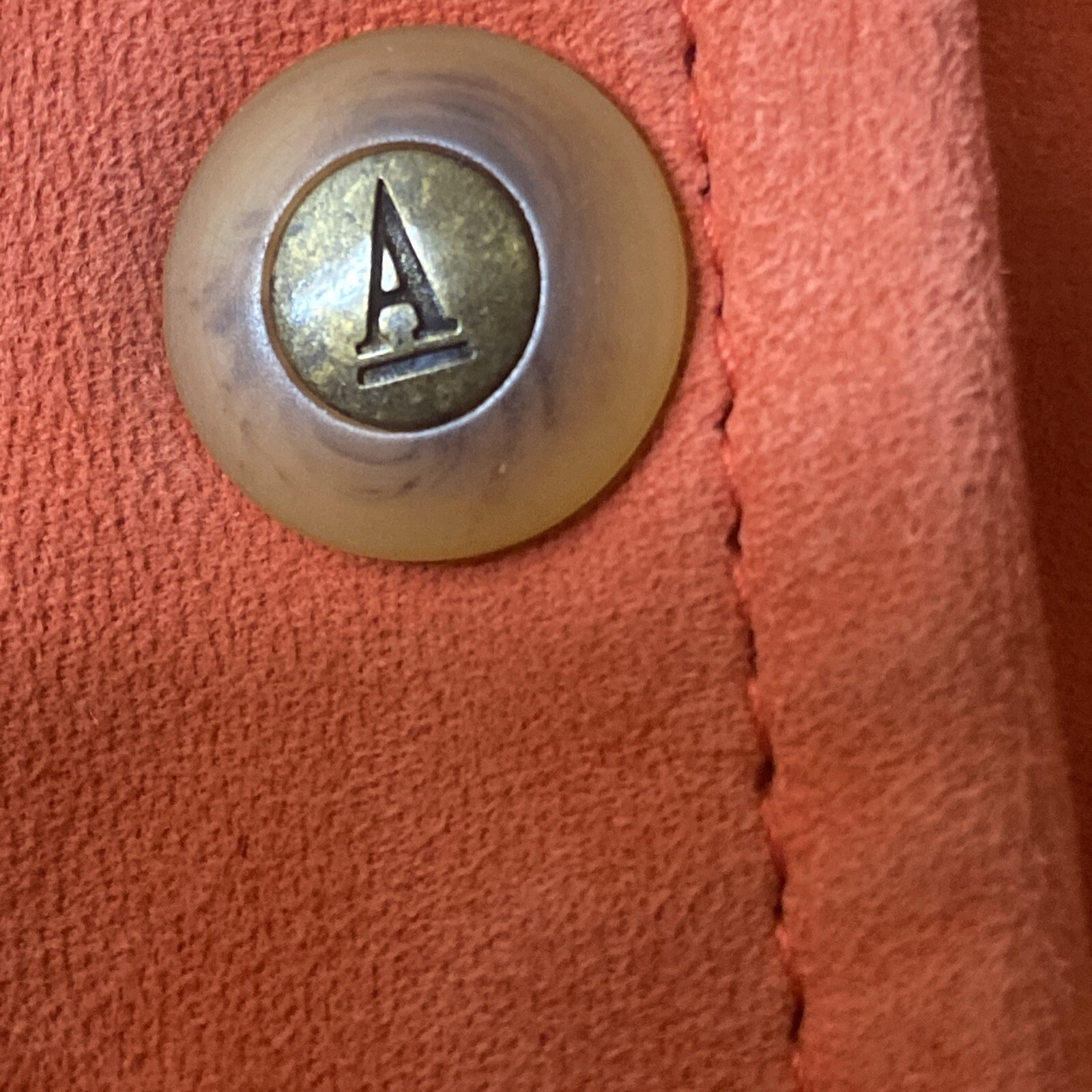 Vtg Suede Leather Jacket Zip Snap Button „A LINE” ANNE KLEIN Salmon Size XS?