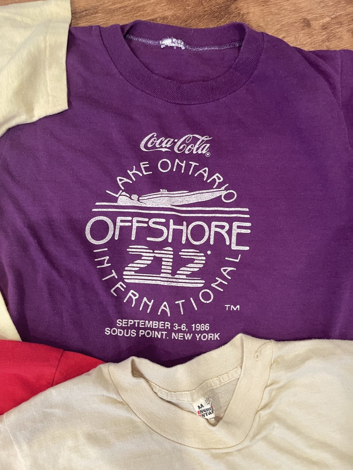 LOT (4) cute 80’s vintage T-SHIRTS tees DeSantis Wine Tour Boat Race Small S XS