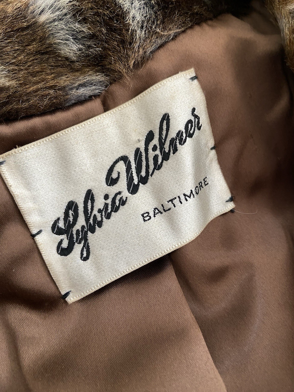 Vintage 1960s Ed Millstein Fawn Deer Print Animal Faux Fur Belted Overcoat S