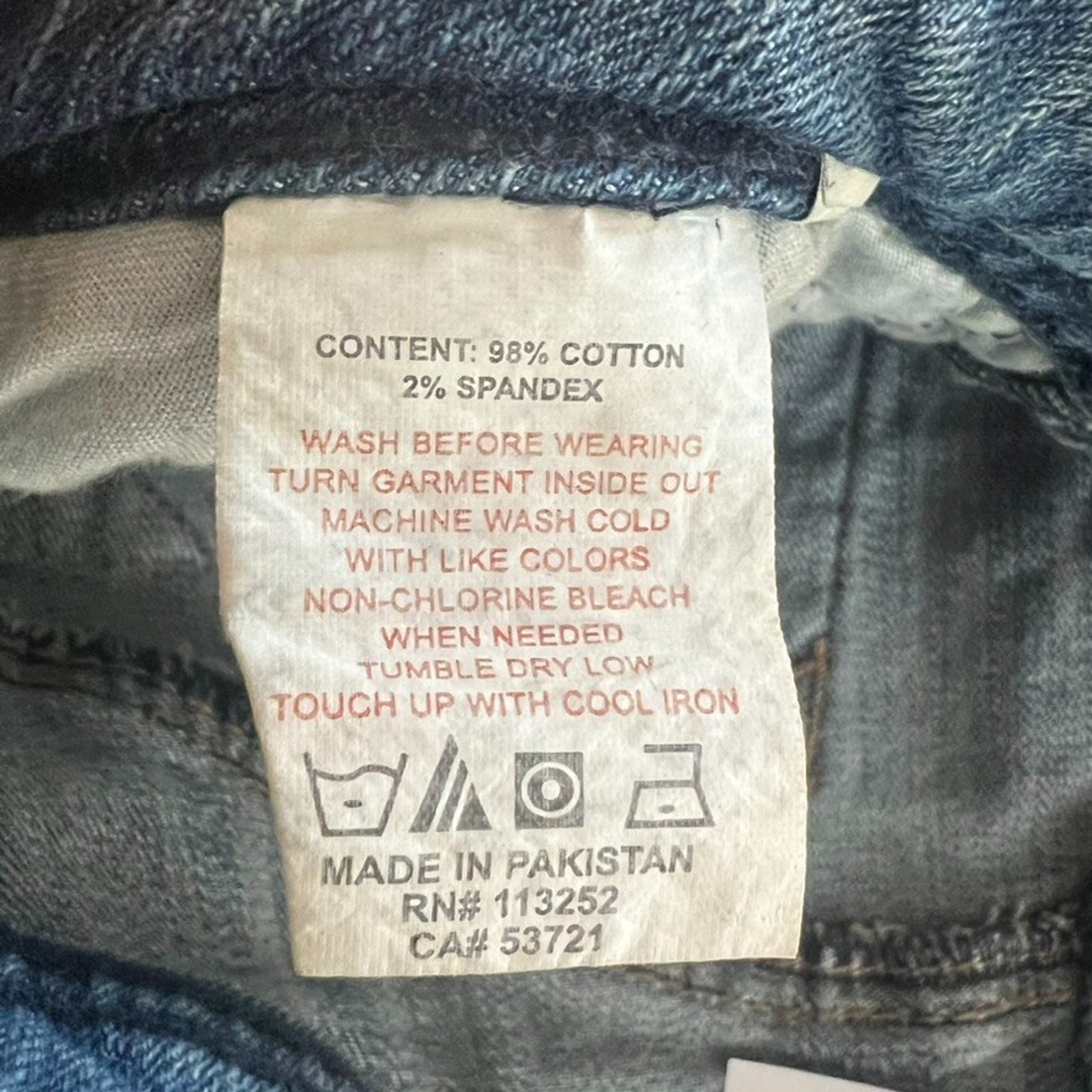 Apple Bottom Jeans Women’s Size 13/14 Distressed Blue Denim Embellished Pocket