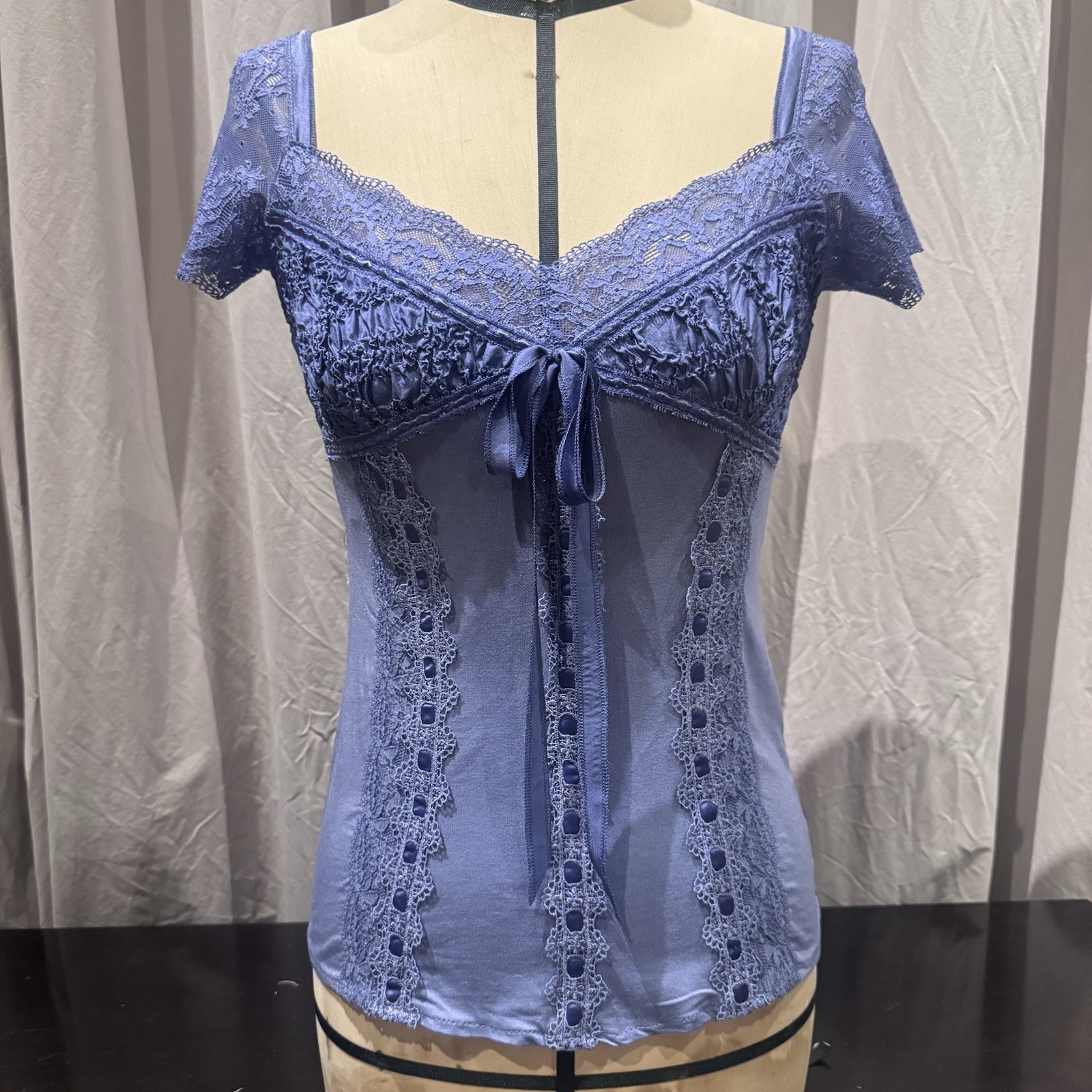 Rare Ann Ferriday Cotton / Silk Sweetheart Corset Top Unworn Stock S / M