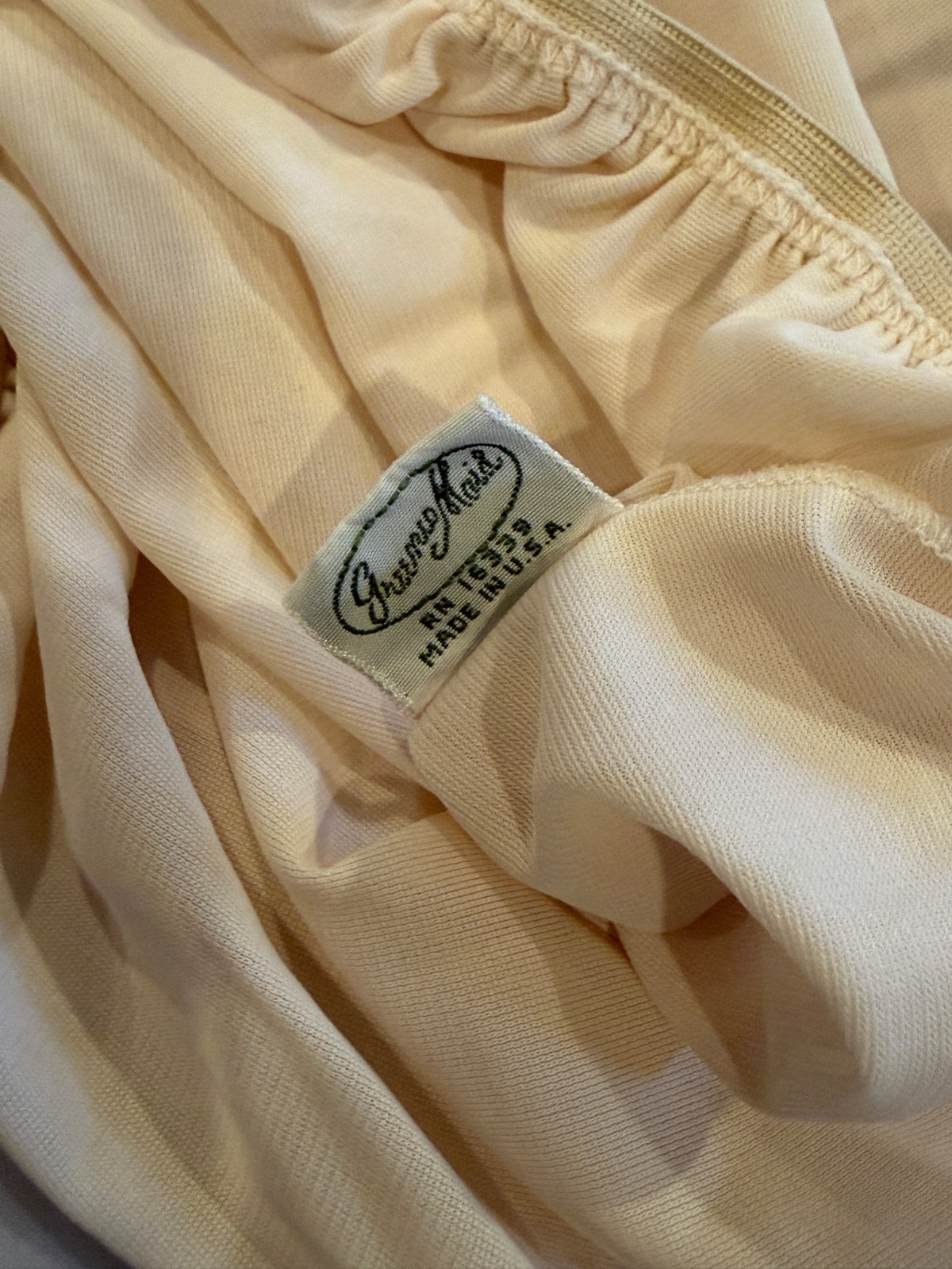 1960’s Vintage Greenco Maid All Nylon Tricot Beige Half Slip Fairycore Dainty 6