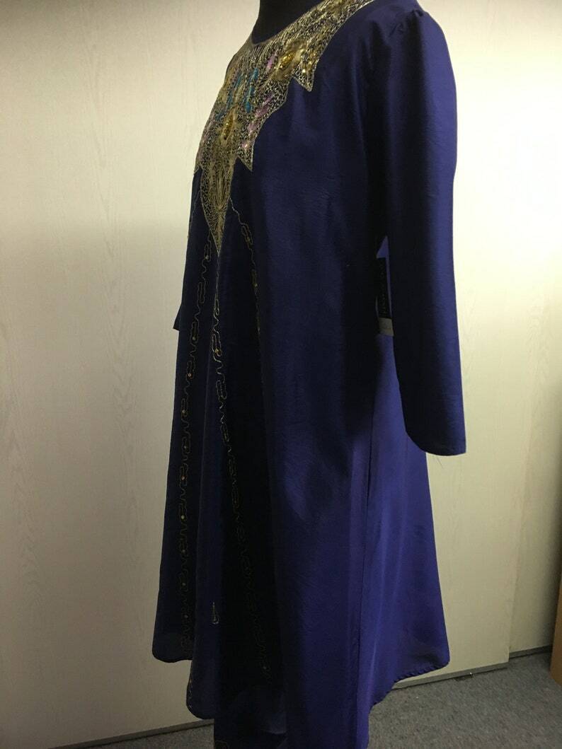 Women’s Vintage 90’s embellished caftan with pants | draw string harem pants