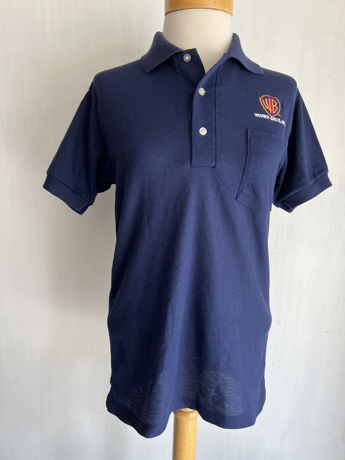 WARNER BROS STUDIOS Official Women’s Vintage 90s STAFF Polo Shirt Size Medium